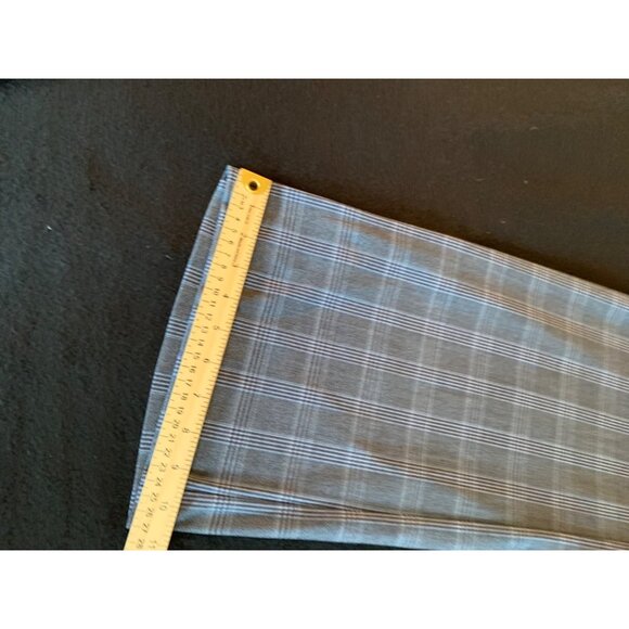 Plaid Womens Wide-Leg Pants By Roz & Ali Size 14 Grey & White Checkered Polyeste - Picture 6 of 11